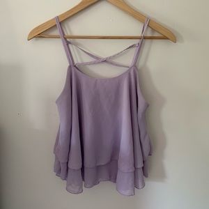 Lavender Cross Back Tank